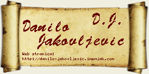 Danilo Jakovljević vizit kartica
